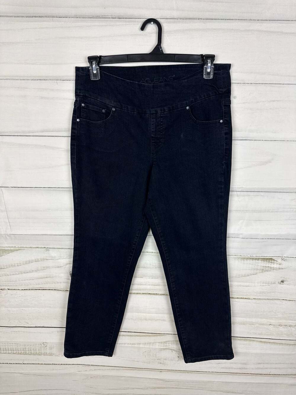 Jag Jeans High Rise Slim Ankle Pull-On Jeans in Dark Wash size 16